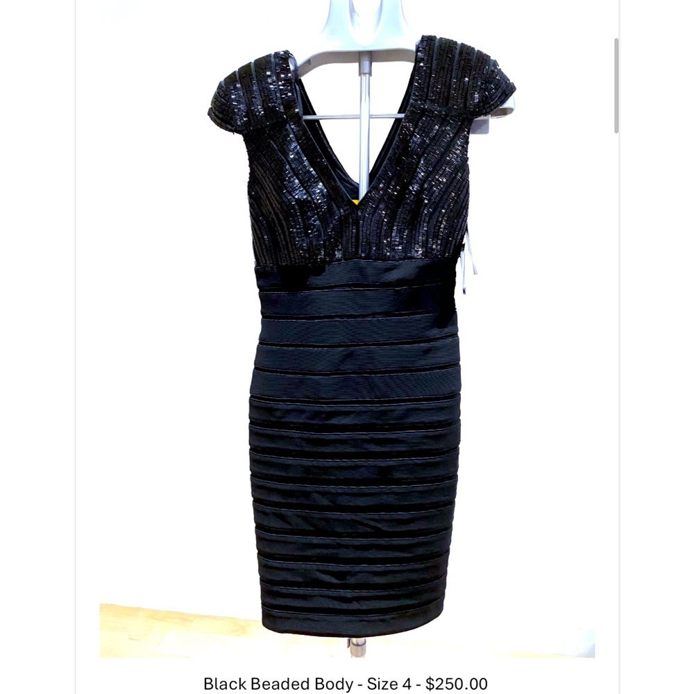Adriana da Silva black dress